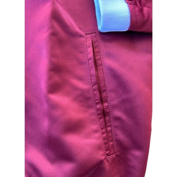NEW The Babe Collection Style Club Satin Burgundy Bomber Women's Jacket Size Med - Picture 6 of 7